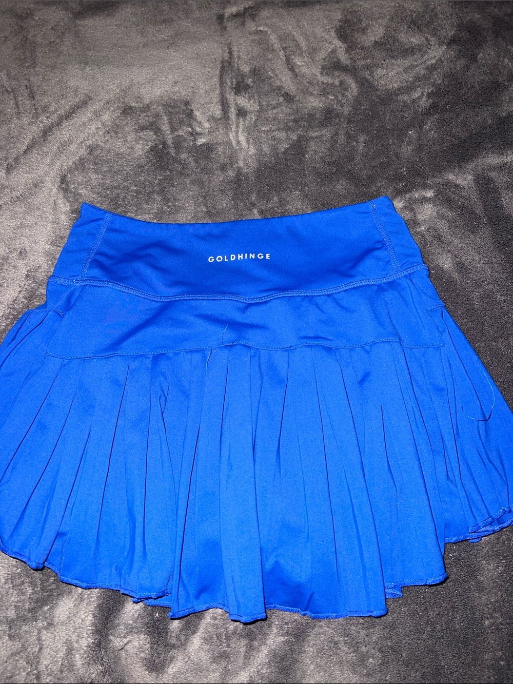 Goldhïnge Royal Blue Pleated Skater Skirt